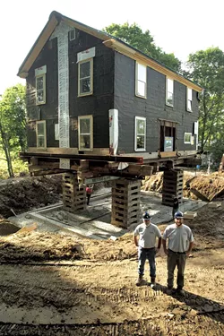Norman and Jason Messier on-site in Colchester - MATTHEW THORSEN
