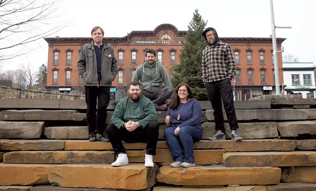 The Waking Windows team, from left: Paddy Reagan, Brian Nagle, Matt Rogers, Ali Nagle and Nick Mavodones - COURTESY OF WAKING WINDOWS