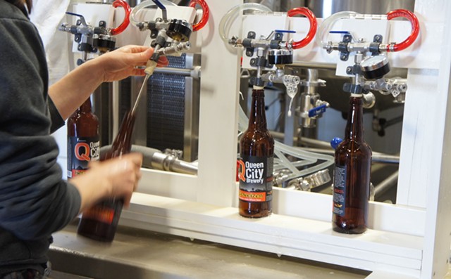 Bottling at Queen City Brewery - STACEY BRANDT