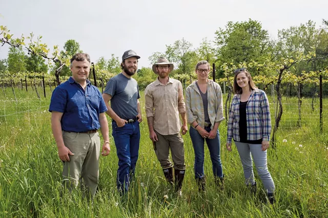 From left: Juan Alvez, Mike Kirk, Ethan Joseph, Marion Bourgault-Ramsay and Meredith Niles - OLIVER PARINI