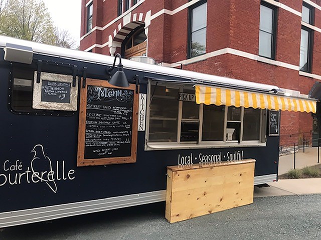 The Tourterelle truck in front of Town Hall Theater - COURTESY OF TOWN HALL THEATER