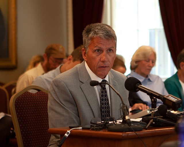 Brad Keating, Dairy Farmers of America's COO for the Northeast region, testifying Monday - KEVIN MCCALLUM