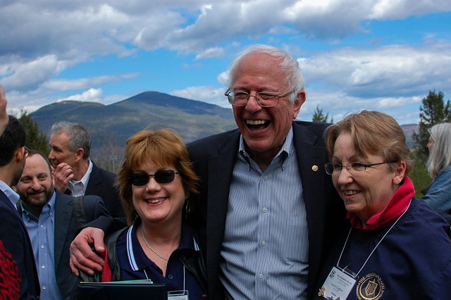 Sen. Bernie Sanders campaigning in New Hampshire in May - FILE: MORIAH HOUNSELL
