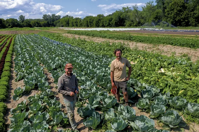 From left: Rob Rock and Eric Seitz, co-owners of Pitchfork Farm at the Intervale - JAMES BUCK