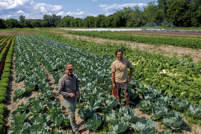 From left: Rob Rock and Eric Seitz, co-owners of Pitchfork Farm at the Intervale - JAMES BUCK