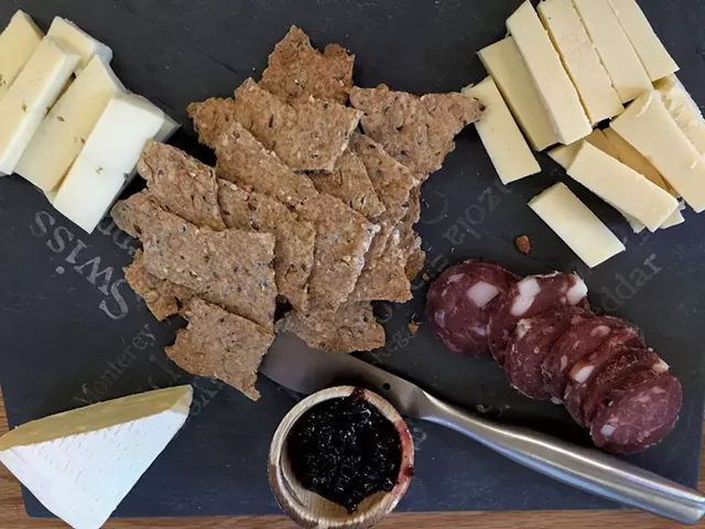 Cheese board at Mad River Taste Place - SALLY POLLAK