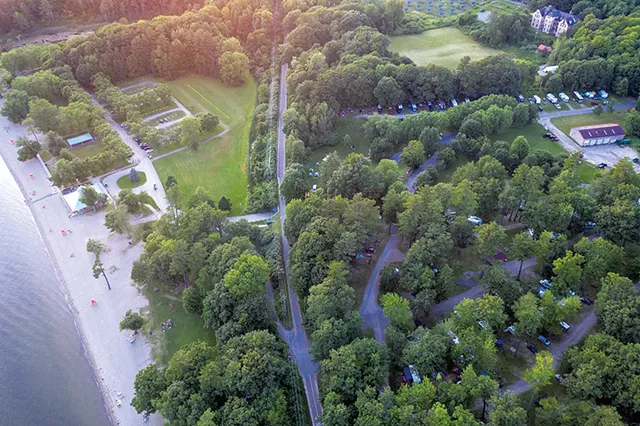 Aerial view of the campground and North Beach - JAMES BUCK