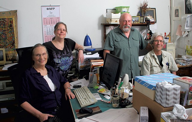 Green Mountain Trading Post staff, from left: Sharon Reihmer, Dorinda Michaud, Gary Lotspeich and Bill Thompson - ROBERT C. JENKS