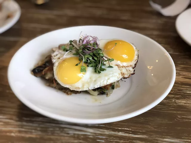 Veggie-stuffed hash special at Starving Artist Café - JORDAN BARRY