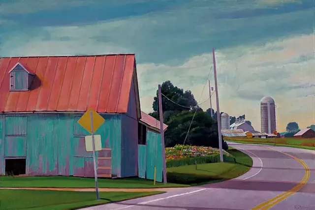 "Blue Barn, Summer Afternoon"