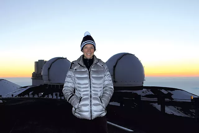 Eilat Glikman at the W.M. Keck Observatory in Hawaii - COURTESY OF EILAT GLIKMAN