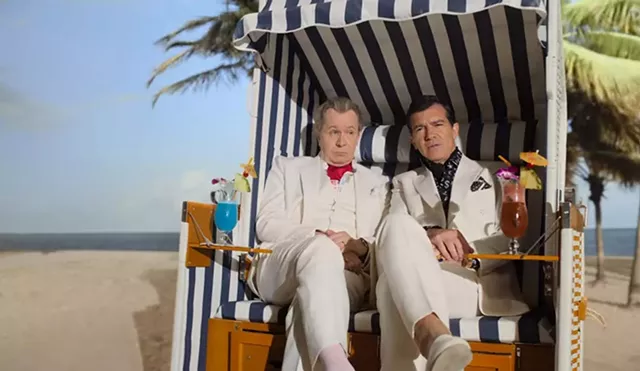 PARTNERS IN CRIME Oldman and Banderas play owners of a law firm that helps the wealthy avoid shelling out for taxes.