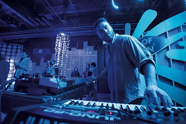 A DJ at the Illuminated Waterfront - COURTESY OF KYLE TANSLEY