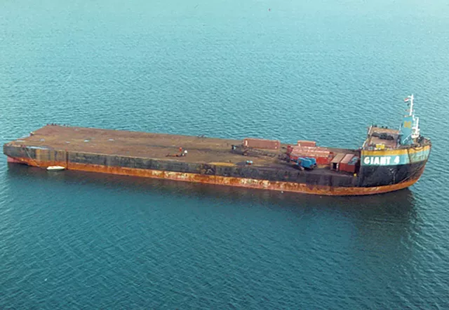 The barge Giant IV - COURTESY PHOTO
