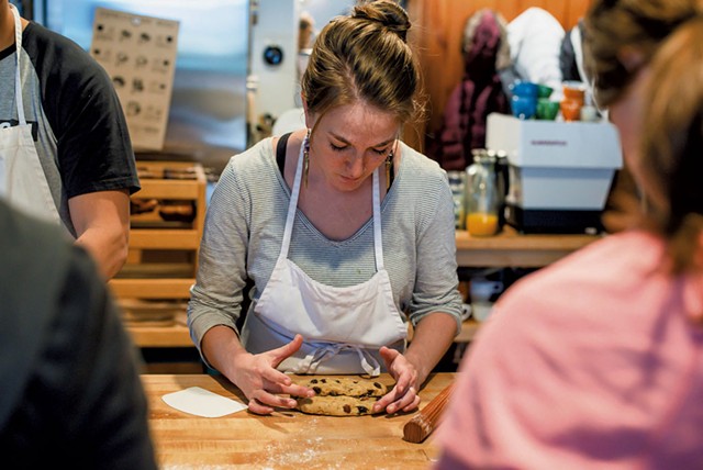 Amanda Rohdenburg shaping dough - GLENN RUSSELL