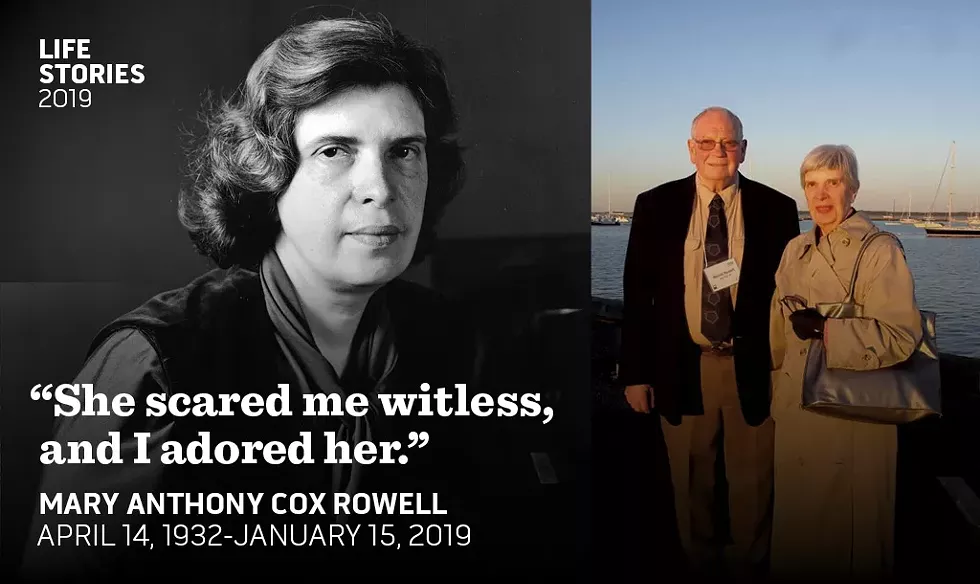 Mary Anthony Cox Rowell in the 1980s | Mary Anthony and her husband, Morris - ESY OF JOAN BARTON