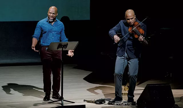 The Just and the Blind with Marc Bamuthi Joseph (left) and Daniel Bernard Roumain - FADI KHEIR