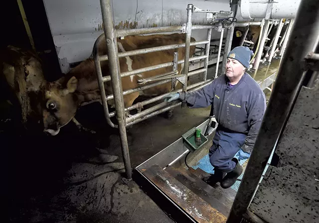Rep. Rodney Graham at his dairy farm in Williamstown - JEB WALLACE-BRODEUR