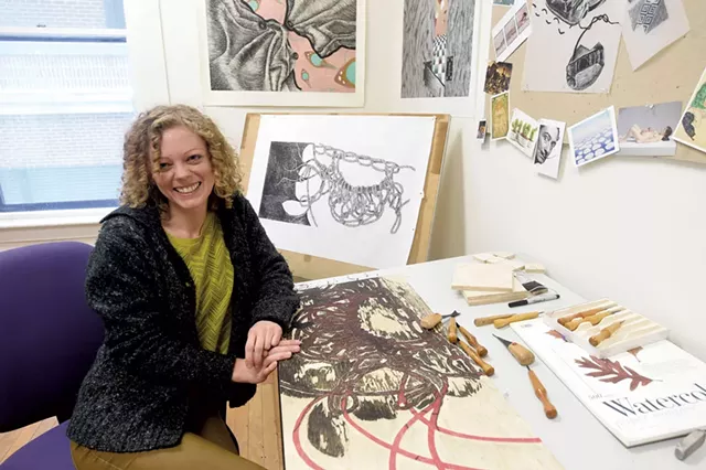 Autumn Tomlinson in her studio - JEB WALLACE-BRODEUR