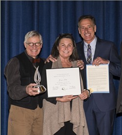 Sparky and Peggy Potter with Gov. Peter Shumlin - COURTESY OF VAC/PETER ARTHUR WEYRAUCH