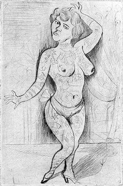 "Maud Arizona (Suleika, the Tattooed Wonder)" by Otto Dix