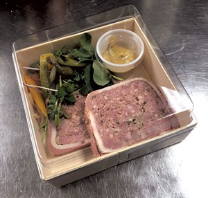 Country p&acirc;t&eacute; packaged for takeout from Bistro de Margot's Margot on the Go menu - COURTESY PHOTO