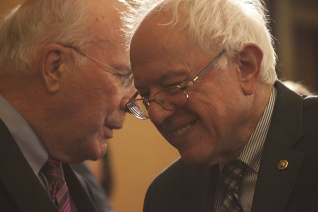 Sen. Patrick Leahy and Sen. Bernie Sanders - FILE: MATTHEW THORSEN