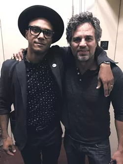 Luis Calderin with Mark Ruffalo - COURTESY OF LUIS CALDERIN