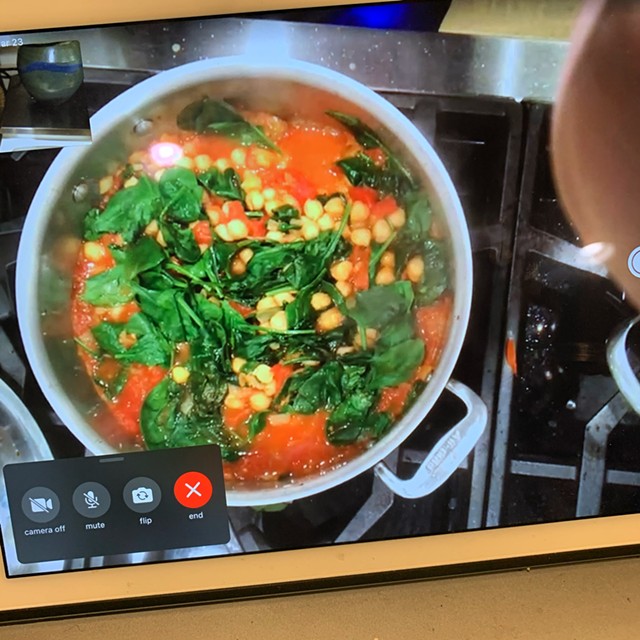 Cooking curry together over FaceTime - MELISSA PASANEN