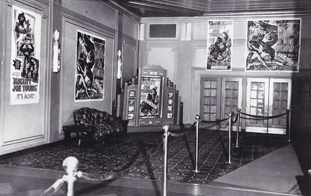 The Flynn lobby in 1949 promoting an animal act, "Mighty Joe Young" - COURTESY OF THE FLYNN CENTER
