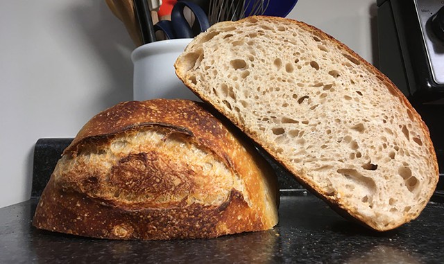Homemade sourdough bread baked by Seven Days reporter Margaret Grayson - MARGARET GRAYSON