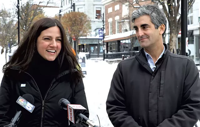 Kara Alnasrawi and Mayor Miro Weinberger - FILE: COURTNEY LAMDIN