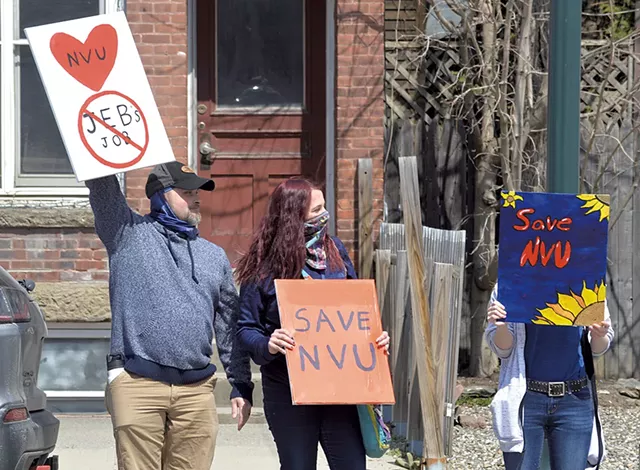 Protesters in Johnson - COURTESY OF KRYSTAL WOODWARD