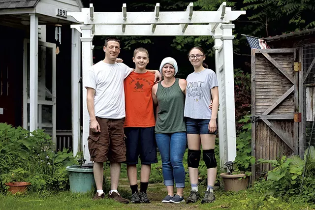 From left: Ben, Caleb, Sally and Ella Roberts - BEN DEFLORIO