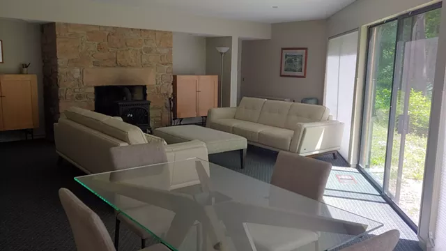 A conference center lounge included in the two-bedroom suite rental - COURTESY OF ROCK POINT