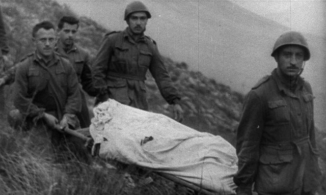 One of the film's many body bags. - U.S. WAR DEPARTMENT