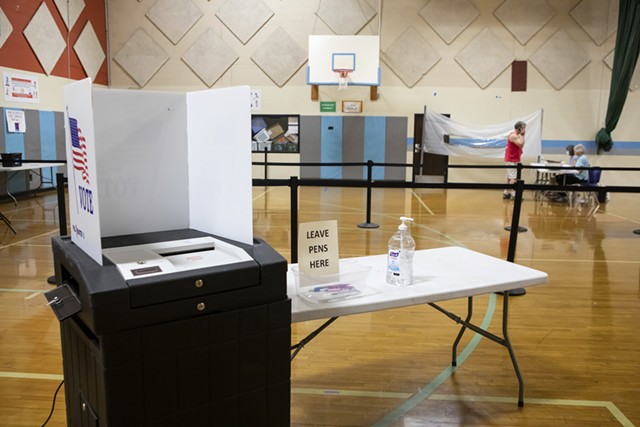 A South Burlington polling place in May - FILE: LUKE AWTRY