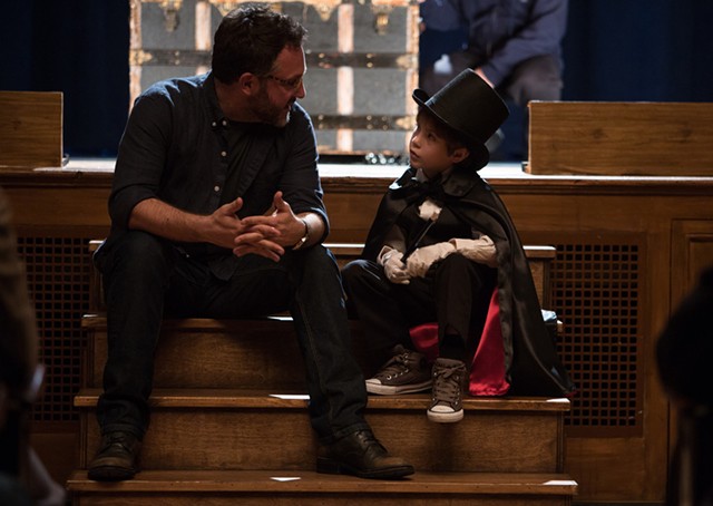 Director Colin Trevorrow (left) and actor Jacob Tremblay on the set of The Book Of Henry - COURTESY OF ALISON COHEN ROSA/FOCUS FEATURES