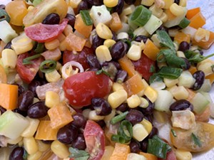 Corn, black bean and tomato mixture - MELISSA PASANEN ©️ SEVEN DAYS