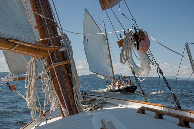 The Friend Ship and the Wild Rose on Lake Champlain - COURTESY OF HANNAH LANGSDALE / WHISTLING MAN SCHOONER COMPANY