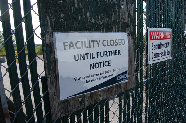 The gate at the Burlington drop-off facility - MATTHEW ROY ©️ SEVEN DAYS
