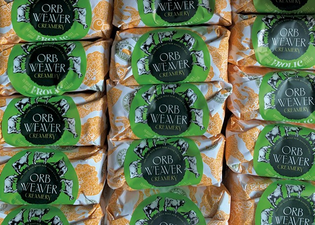Orb Weaver Creamery's Frolic, wrapped in paper celebrating the Vermont Cheesemakers Festival - COURTESY OF ORB WEAVER CREAMERY/KATE TURCOTTE