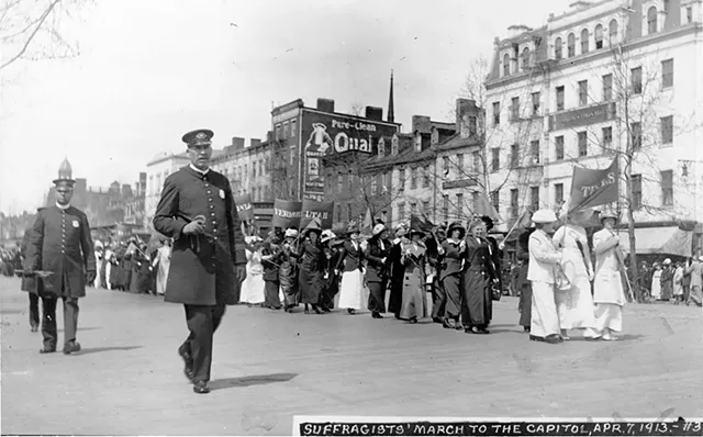 Vermonters marching with suffragists from other states in Washington, D.C., in 1913 - COURTESY OF THE VERMONT HISTORICAL SOCIETY