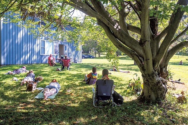 A recent outdoor class at the Vermont Center for Integrative Herbalism in Plainfield - JEB WALLACE-BRODEUR