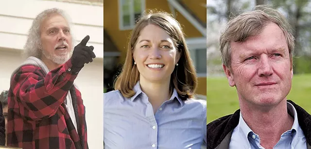 Ralph Corbo (I), Molly Gray (D) and Scott Milne (R) - FILE AND COURTESY PHOTOS
