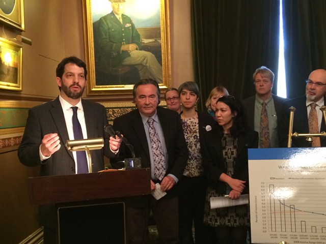 Rep. Chris Pearson (P-Burlington) and other lawmakers offering a property tax relief measure - NANCY REMSEN