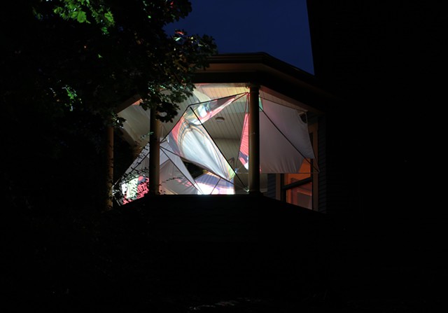 "Interspace" seen at night - ALISA DWORSKY-DANNY SAGAN