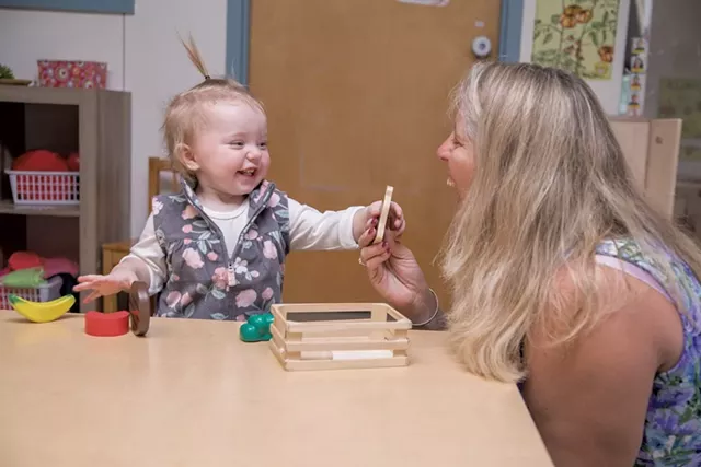Learning to share in the Early Head Start classroom at Milton Family Community Center - COURTESY OF CHAMPLAIN VALLEY HEAD START