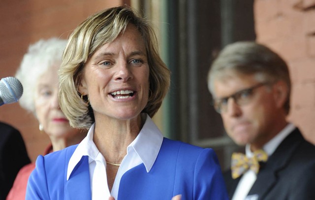 Democratic gubernatorial candidate Sue Minter - JEB WALLACE-BRODEUR