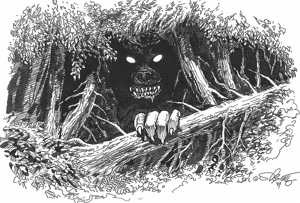 Illustration of the Bennington Monster by Stephen R. Bissette - COURTESY